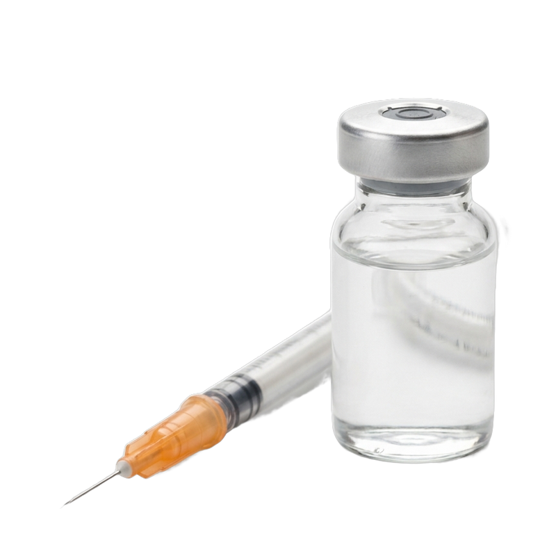 Melanotan injection vial and syringe