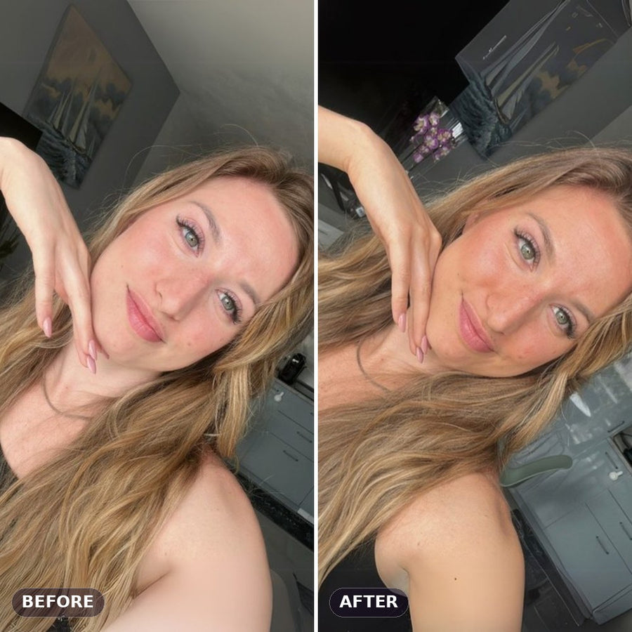 Chiara, before and after 3 weeks of Zephyrian